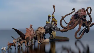 Greek Mythical Monsters: A 3D Size Comparison of Ancient Creatures