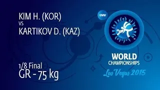 1/8 GR - 75 kg: D. KARTIKOV (KAZ) df. H. KIM (KOR), 4-2