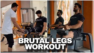 Superset leg workout 🥵gaa🤬 fat gayi 😤#bodybuildinglife #legsday