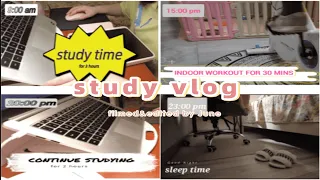 [study vlog]study English for 5 hours | productive day| workout