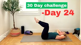 30 day challenge  Day 24 | workout | Pilates with Katie video | pilatesclassical pilates mat workout