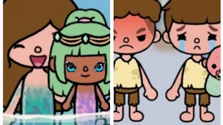 My Dad Abandond Me Because of my Skin Colour but then i became A Mermaid🧜🏻/Toca Life Story/Aqua Rose