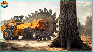 45 Dangerous Fastest Chainsaw Cutting Tree Machine Working At Another Level