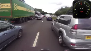 how to filter on the motorway uk