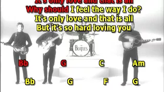 It’s Only Love Beatles best karaoke instrumental lyrics chords cover