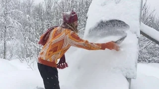 Снегопад засыпал отшельника