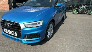 2017 66 AUDI Q3 2.0TDI S LINE MANUAL 6 HAINAN BLUE