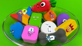 Numberblocks & Alphablocks - Looking for All SLIME Coloring With Many Shapes! ASMR Slime