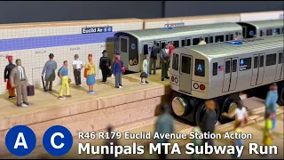 Munipals MTA R46 R179 Euclid Avenue Station Subway Run