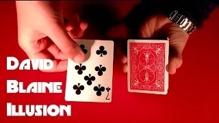 David Blaine Card Trick Illusion REVEALED!!