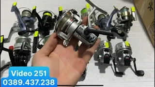 Máy Câu Nhật Bãi : Lô máy Câu Hột Vịt,   Daiwa japan Full Kim loại , Shimano Cực đẹp , video 251