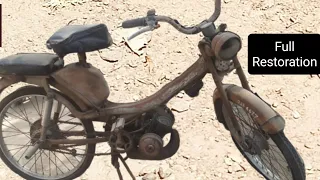 restoration full video SUVEGA Mobylette Motobecane  1973 Model - 2 Stroke 50cc france made