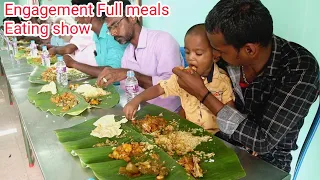 South indian engagement treat lunch full meals eating show me and my sister son in my village