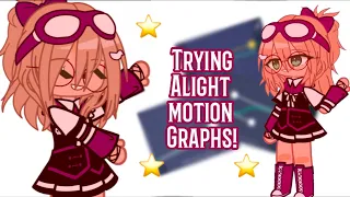 Trying alight motion graphs | Gacha tweening | trend/skit