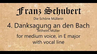 4. Danksagung an den Bach, for medium voice - with vocal line