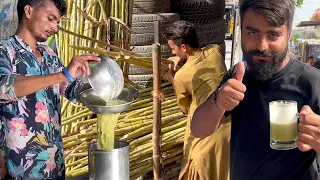 Fresh Sugarcane Juice | Sugarcane Juice Making Process | Refreshing Summer Street Drink of Pakistan