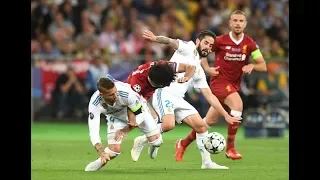 Salah Injured After Tackle From Sergio Ramos - Real Madrid vs Liverpool UCL Final