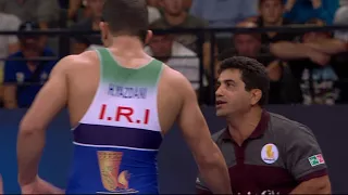 1/2 FS - 86 kg: H. YAZDANICHARA (IRI) df. V. VALIEV (RUS) by VPO, 4-0