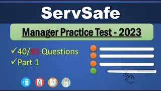 ServSafe Manager Practice Test 2023 | Part 1 (Questions 1-40) 📚🍴 80 Questions Answers