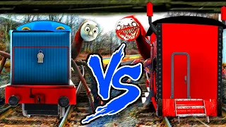 THOMAS THE TRAIN AND CHOO CHOO CHARLES IN REAL LIFE!! (WHAT'S INSIDE?)