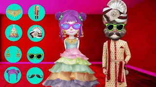 two talking tom billu & billa dulha dulhan bridal makeup funny video | billu dulha dulhan makeup