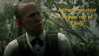Red Dead Redemption 2: Arthur kicks Herr Strauss out of Camp