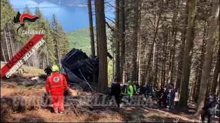 Funivia Mottarone-Stresa, il video dal luogo dell’incidente