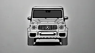How to Draw a Mercedes-Benz G-Class - Easy to Follow