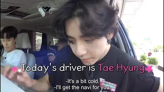 Taehyung today's driver at Jinny's kitchen Kim |Jinny's kitchen | V is driving Jinny's kitchen crew