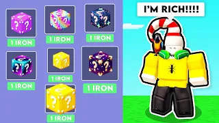 Every single LUCKY BLOCK now COSTS 1 IRON in the shop.. (Roblox Bedwars)