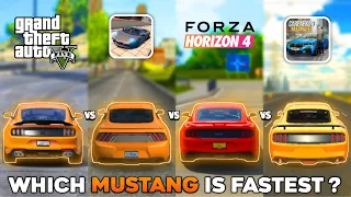 FORD MUSTANG TOP SPEED : EXTREME CAR DRIVING SIMULATOR VS CPM VS FORZA HORIZON 4 VS GTA 5