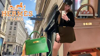 BACK IN PARIS Faubourg Saint Honoré HERMÈS LUXURY SHOPPING VLOG → BIRKINS & KELLYS + Full Store Tour