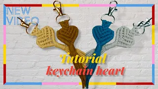 Брелок макраме - сердце для начинающих/Macrame keychain heart for beginner