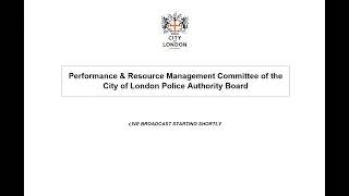Performance & Resource Management Committee of the City of London Police Authority Board -11/11/2020