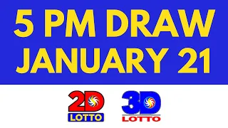 Lotto Result January 21 2024 5pm Swertres Ez2 PCSO