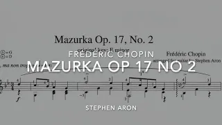 Chopin: Mazurka Op 17 No 2