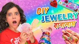 DIY JEWELLERY MAKING At Home with Resin Epoxy | 💯 Earrings, Comb, Bangle 💍 | Wonder Munna Unplugged