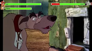 The Fox and the Hound (1981) Car/Radiator Chase with healthbars (1/2)