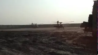 Blackhawk's Landing and Taking off in Heavy Winds