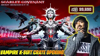 😱 OMG !! 1,00,000 UC NEW STYGIAN LIEGE X-SUIT OR VAMPIRE X-SUIT LUCKIEST CRATE OPENING IN BGMI/PUBGM