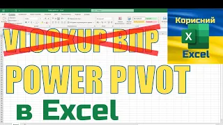 Забудь про VLOOKUP ВПР, використовуй POWER PIVOT в Excel