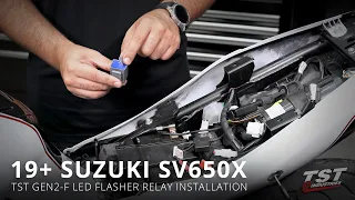 How to install an LED Flasher Relay on a 2018+ Suzuki SV650 by TST Industries