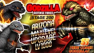 GODZILLA DEFENSE FORCE ARIZONA MAX LEVEL PUSH UPGRADE STAGE 200 SPEEDRUN【ゴジラディフェンスフォース】