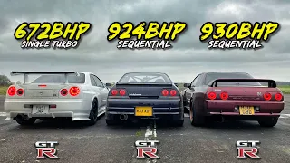 WHEN LEGENDS RACE PT3.. NISSAN R34 GTR vs R33 GTR vs R32 GTR