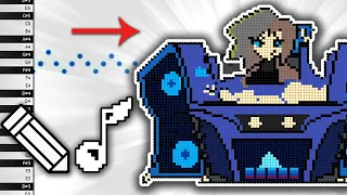 What Dalia Sounds Like on Piano - Draw and Listen - MIDI Art - How To Draw - Pixel Art - FNF