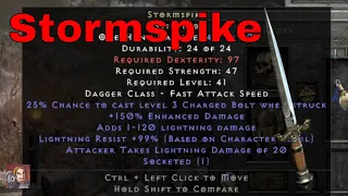 D2R Unique Items - Stormspike (Stiletto)