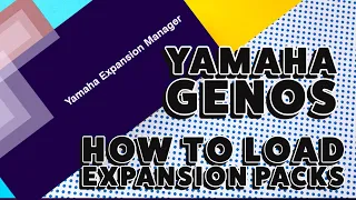 Yamaha Genos Tutorial - Loading Expansion Pack