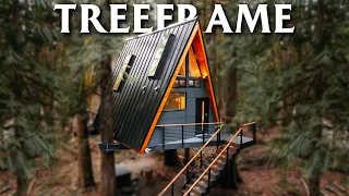 Unique Tiny House Suspended In The Trees! Full Tour!