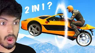 2 IN 1 Stunt Race GTA 5 - ( Funny Moments ) - Black FOX