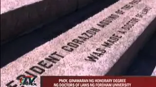 PNoy snatches honorary degree, investments in US
